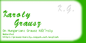 karoly grausz business card